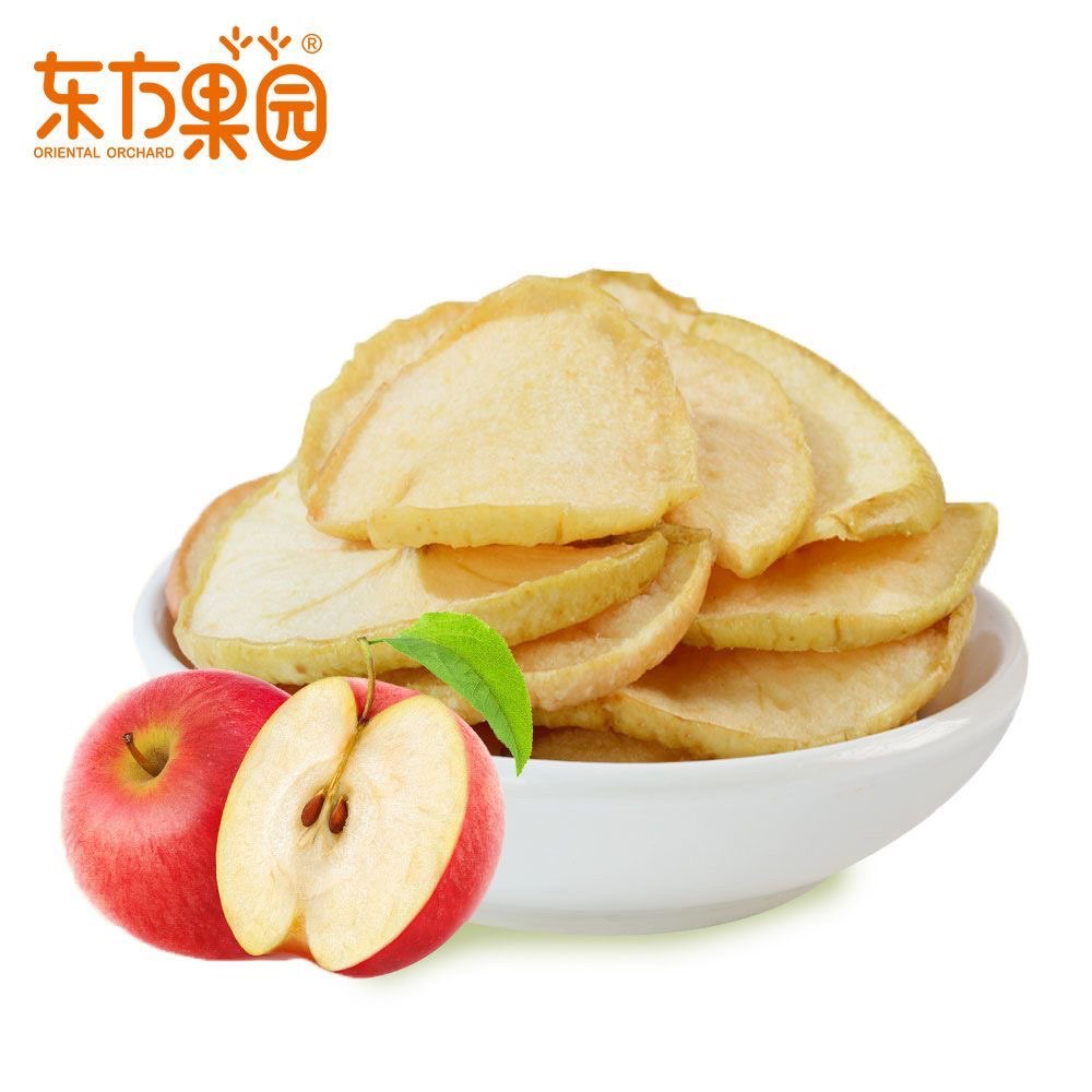 东方果园苹果脆片250g无添加低温脱水健康苹果干果蔬脆网红零食